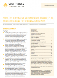 State-led alternative mechanisms to acquire, plan, and service land for urbanisation in India